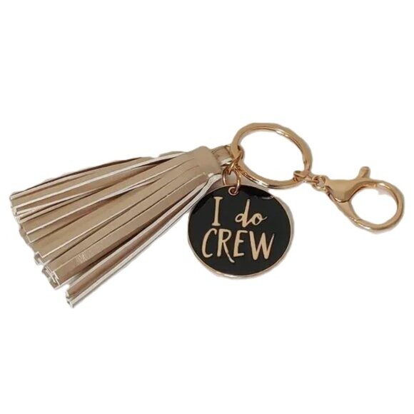 Purse Key Charm Bachelorette Party I DO CREW Metal Tassel Gift Gold Tone - Picture 1 of 3